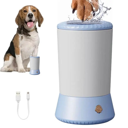 Automatic Electric Dog Paw Cleaner | USB Rechargeable, 2-Speed 360° Rotating Bristles — Portable Muddy Paw Wash Cup for Dogs & Cats