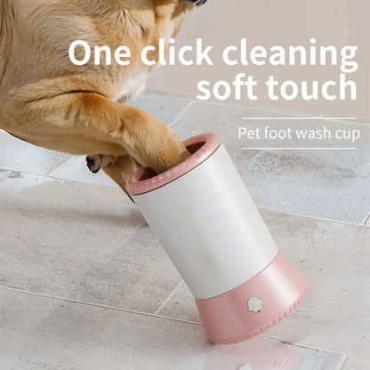 Automatic Electric Dog Paw Cleaner | USB Rechargeable, 2-Speed 360° Rotating Bristles — Portable Muddy Paw Wash Cup for Dogs & Cats