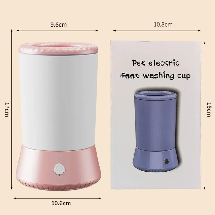 Automatic Electric Dog Paw Cleaner | USB Rechargeable, 2-Speed 360° Rotating Bristles — Portable Muddy Paw Wash Cup for Dogs & Cats