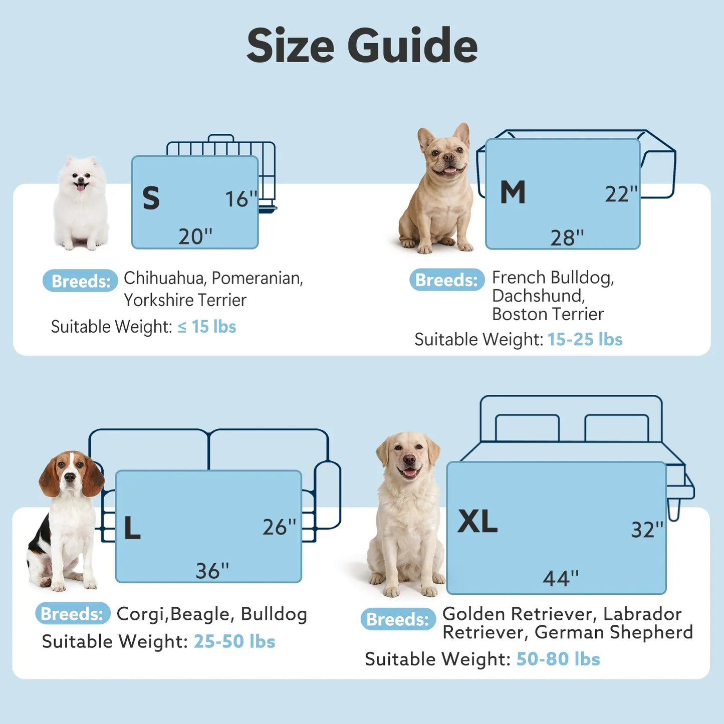 MIXJOY Pet Cooling Mat | Q-Max 0.5+ Instant Chill, Anti-Slip, Machine Washable — 4 Sizes for Dogs & Cats, Indoor, Outdoor & Travel Use