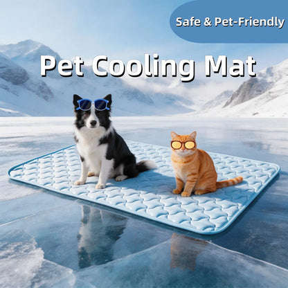 MIXJOY Pet Cooling Mat | Q-Max 0.5+ Instant Chill, Anti-Slip, Machine Washable — 4 Sizes for Dogs & Cats, Indoor, Outdoor & Travel Use