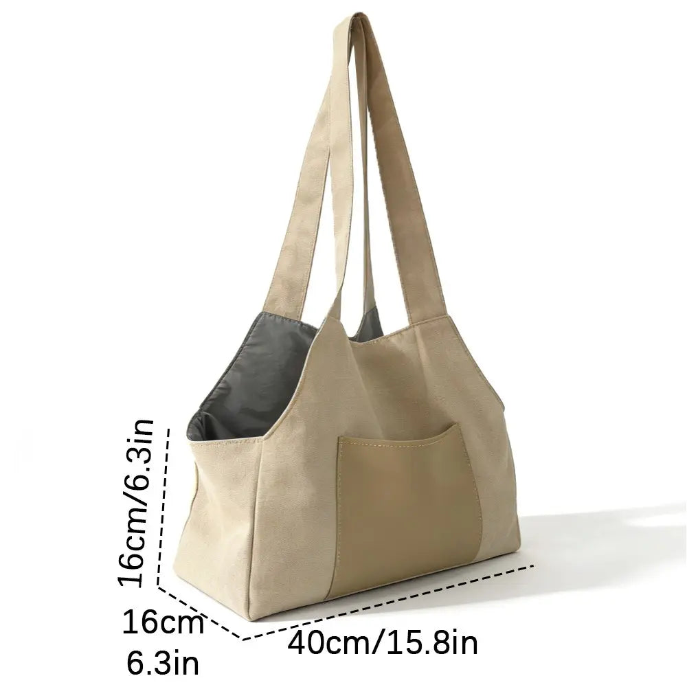Pet Travel Tote Carrier for Small Dogs & Cats | Breathable Cooling Shoulder Bag — Portable Handheld Car Seat Carrier for Outdoor Use